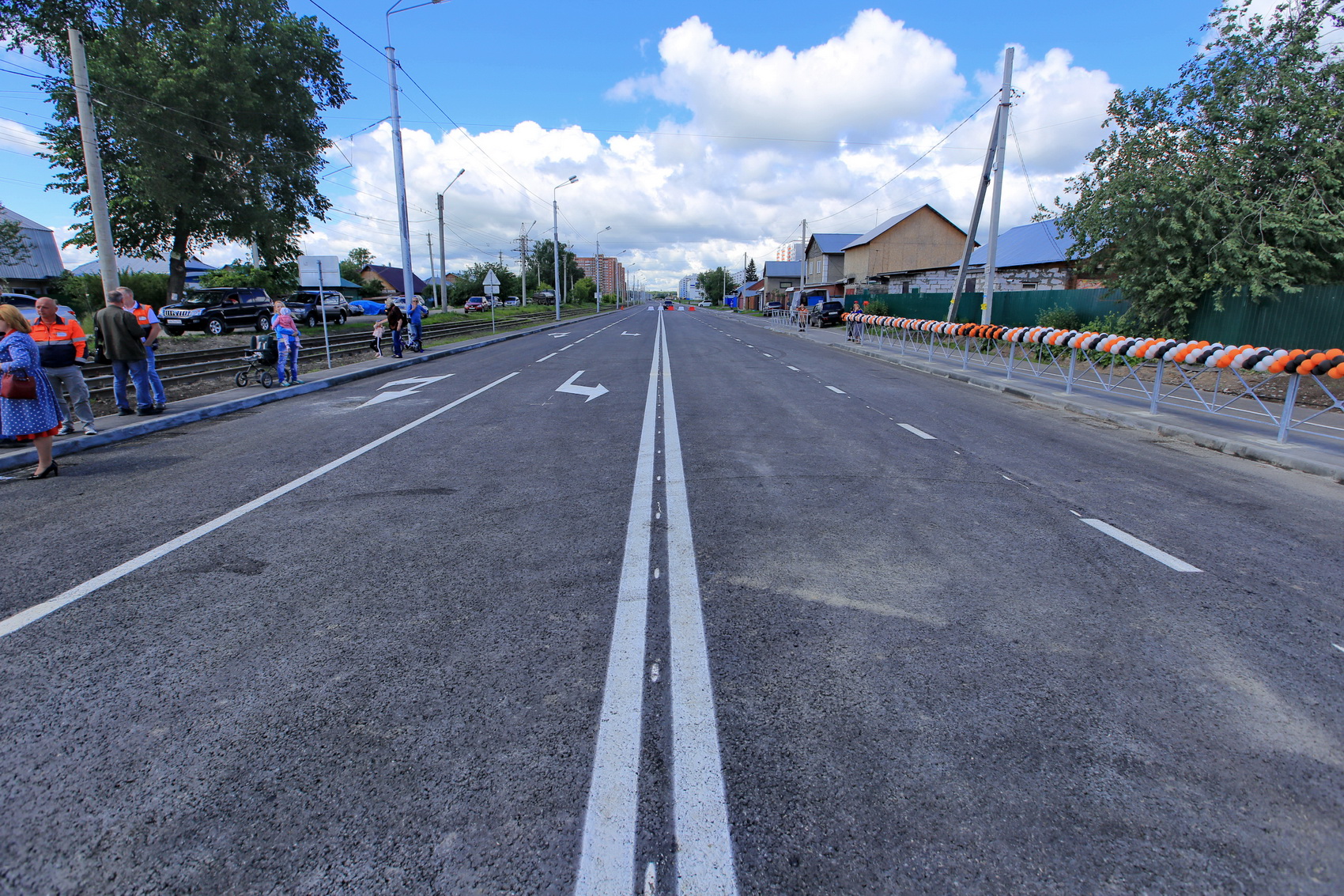 Открытие новой дороги на улице Титова. Июнь 2019 года