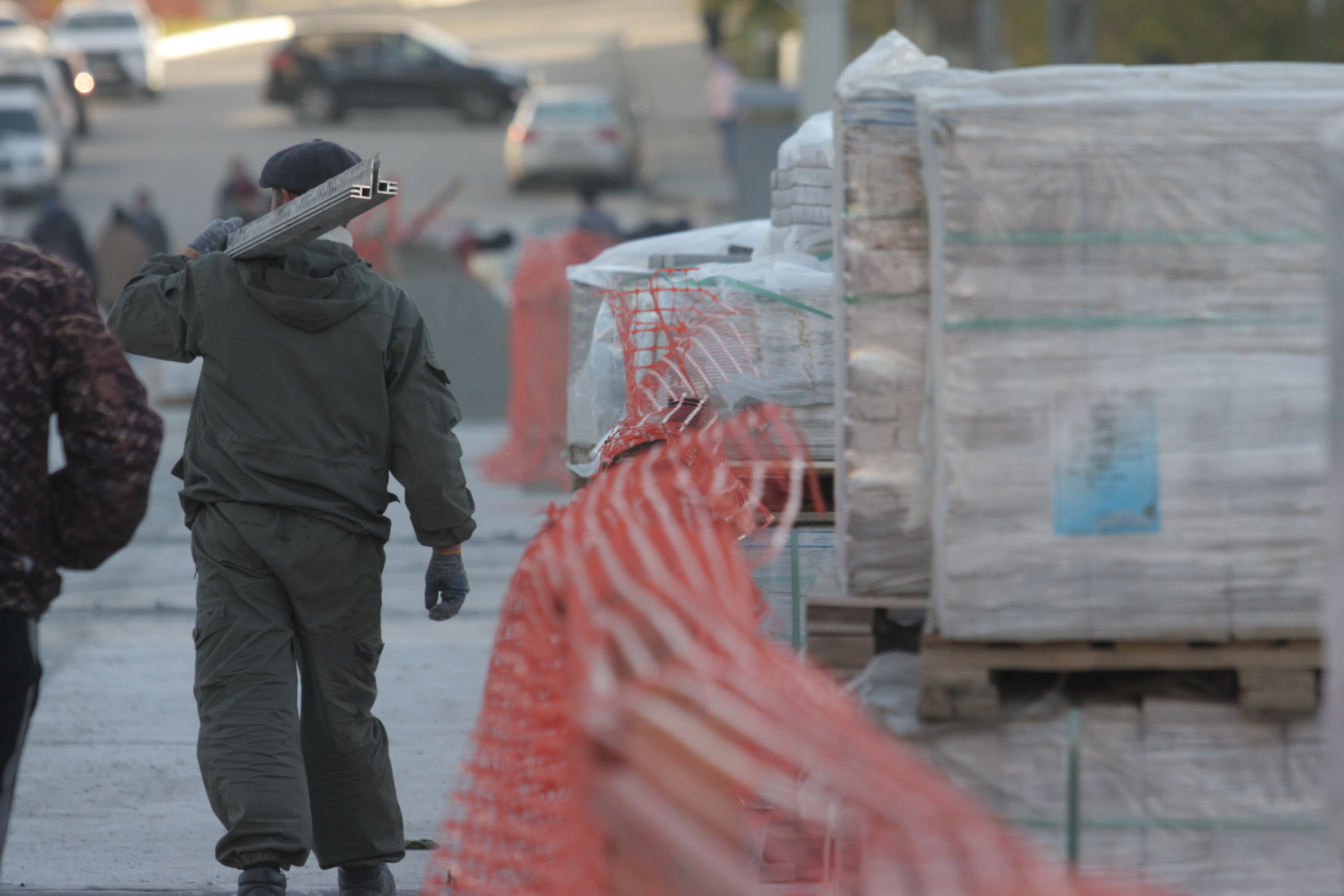 Ремонт пешеходного моста через Каменку. Октябрь 2022 года