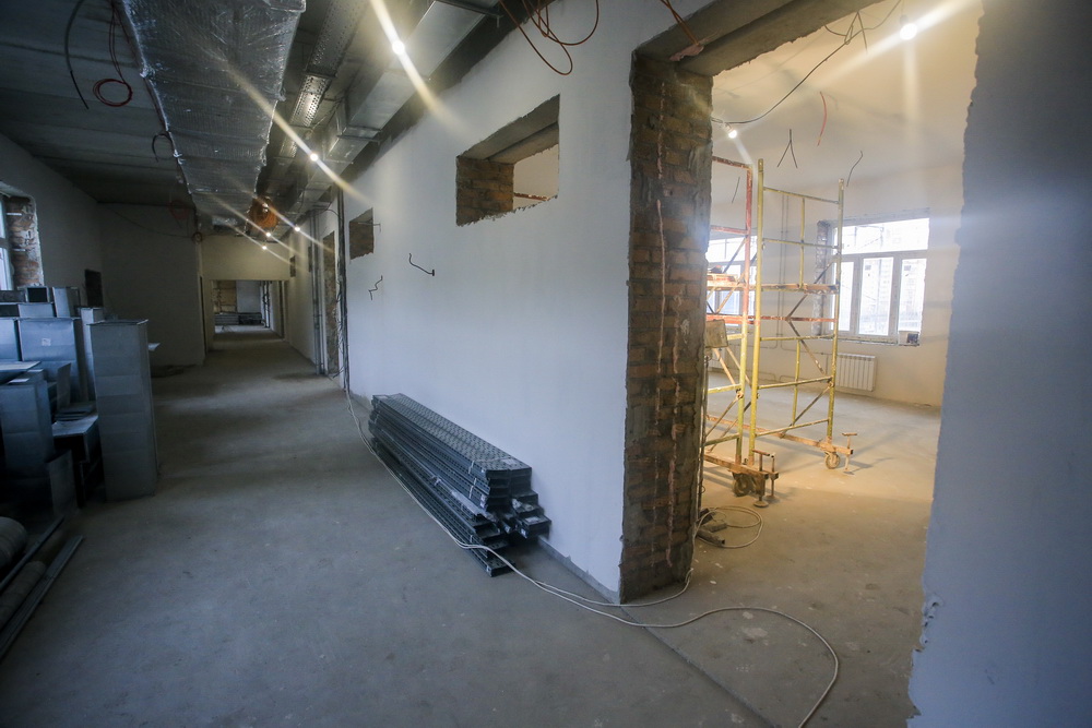 Строительство новой школы на Михаила Немыткина. Ноябрь 2020 года