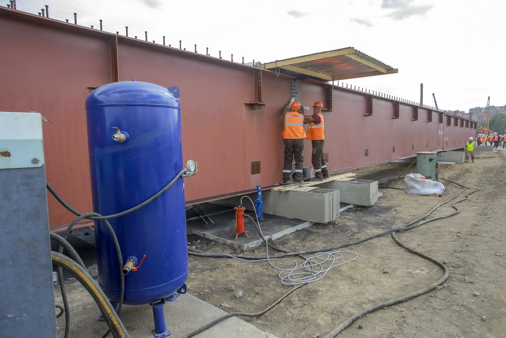 Первая опора четвёртого моста. Август 2020 года