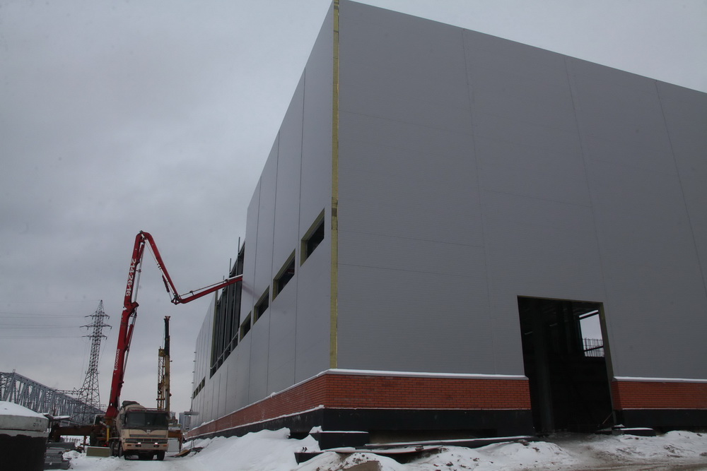 Стройка очистных сооружений у станции метро «Спортивная». Февраль 2022 года