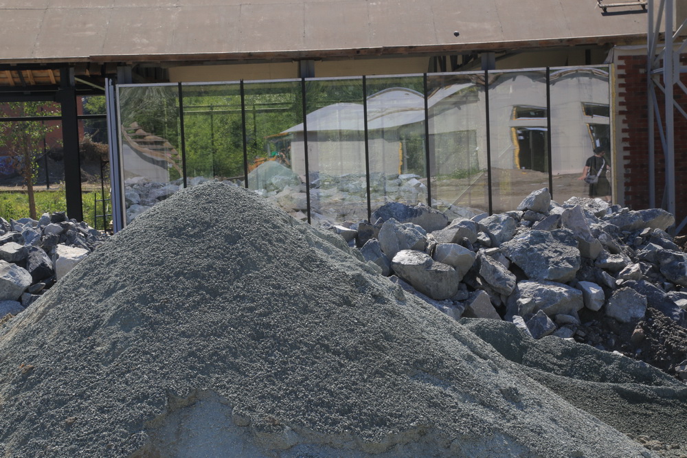 Строительство парка «Каменка». Август 2023 года