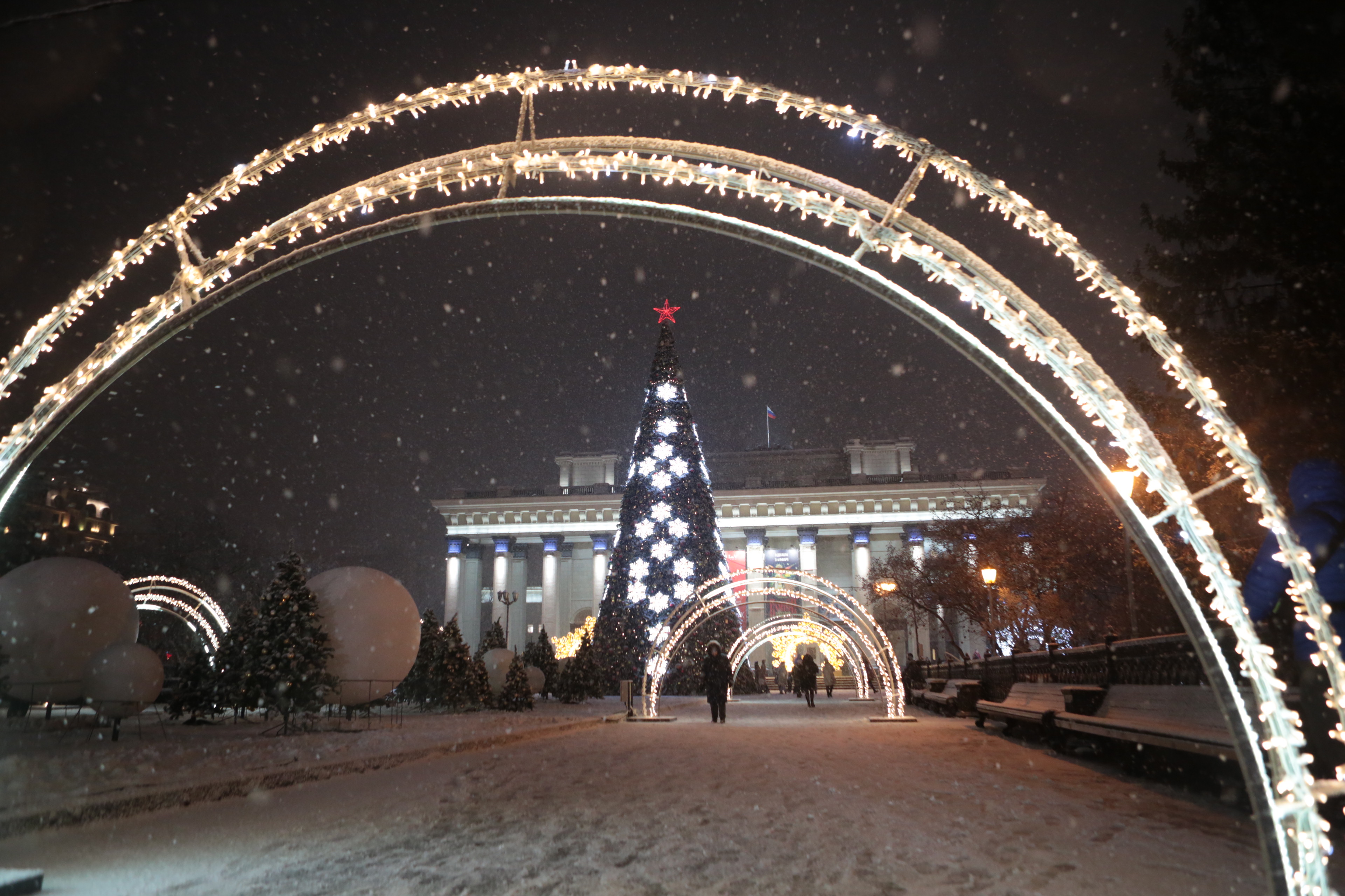 Ёлка на площади Ленина