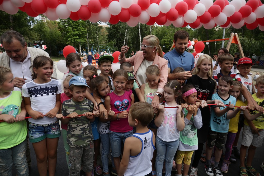 Открытие детской площадки в Центральном парке