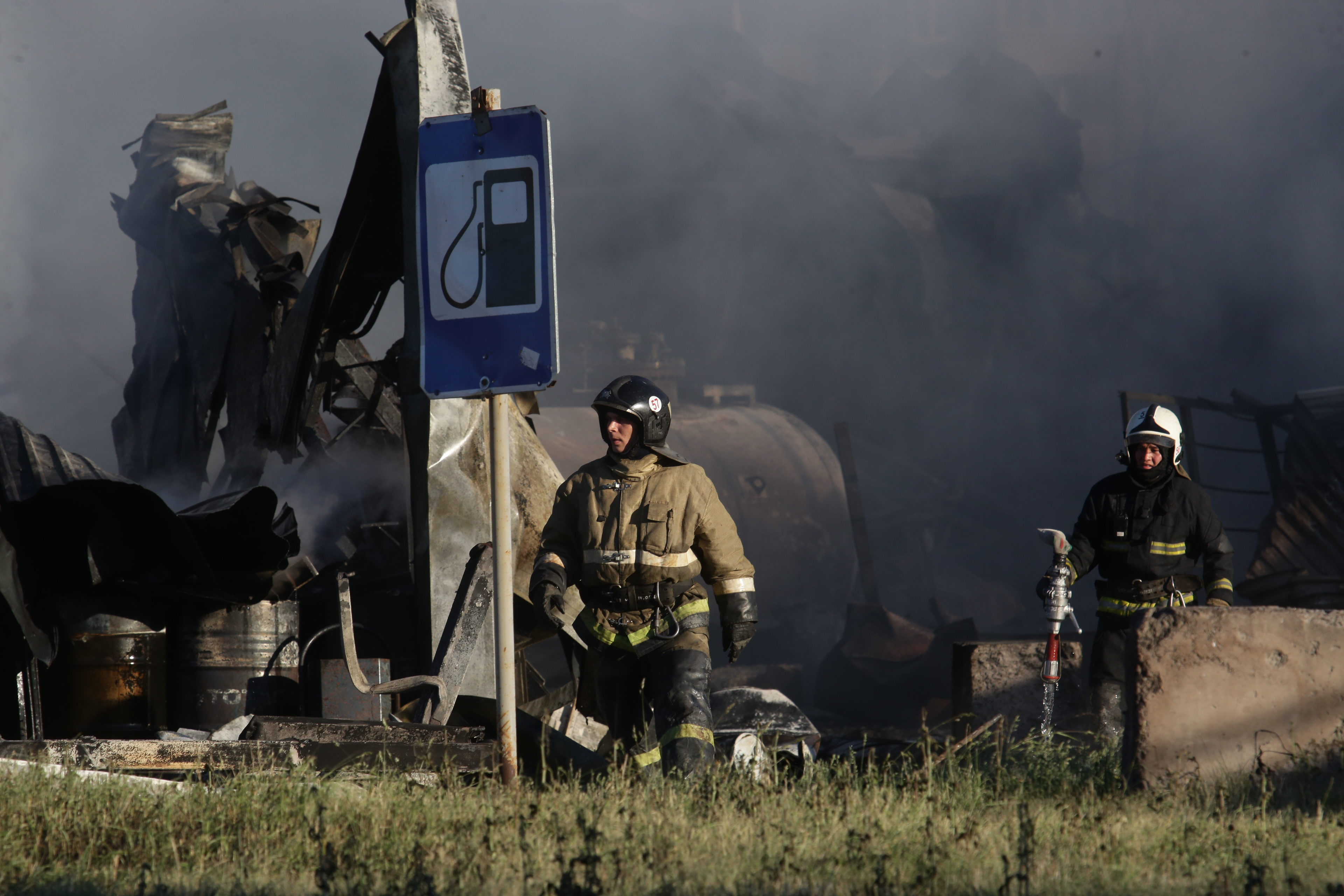 Тушение пожара на ГБШ. 14 июня 2021 года