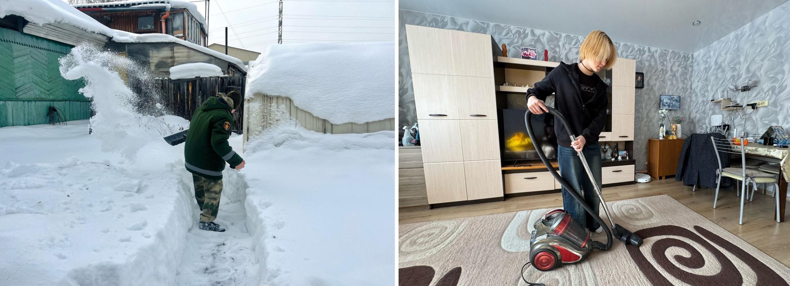 Ребята из детдомов помогают по хозяйству ветеранам и участникам СВО