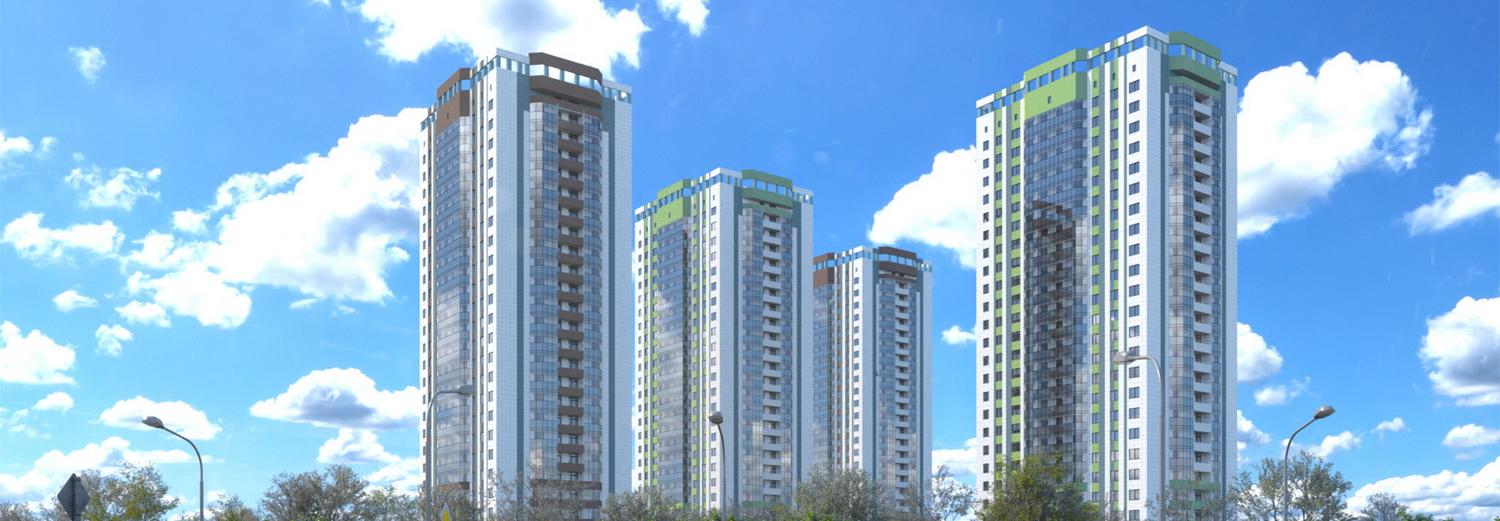 Первую 25-этажную «свечку» построили на месте промзоны в Октябрьском районе