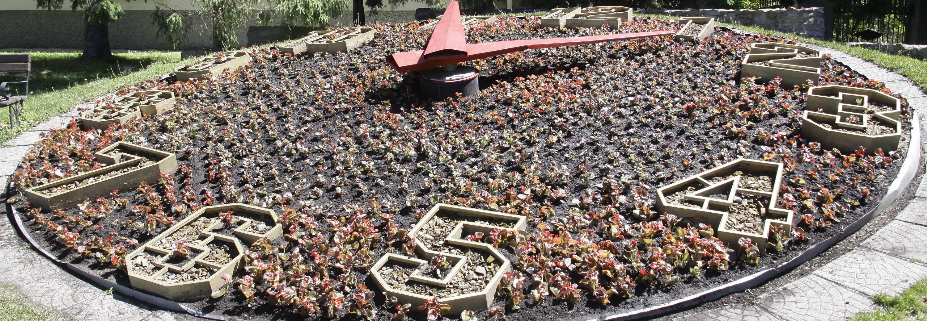 Включили лето: клумба-часы расцвела у дома Ленина в Новосибирске