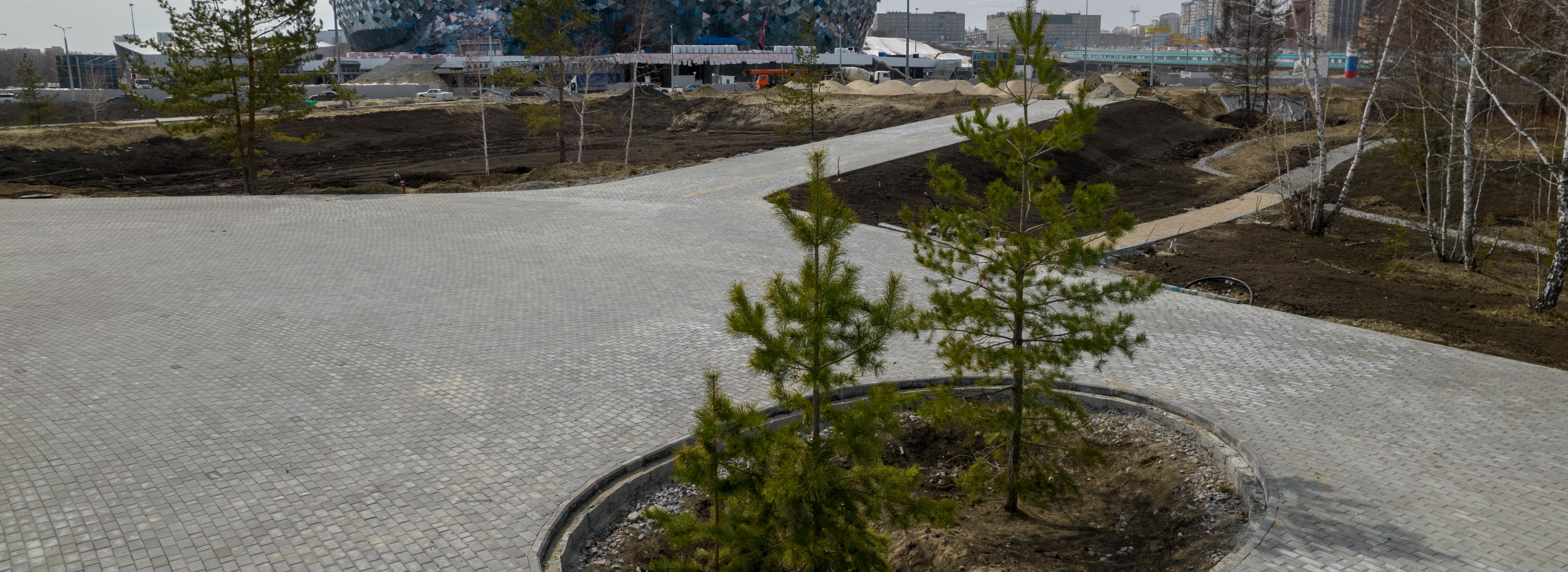 Парк у нового ЛДС в Новосибирске решит проблему пробок в День города