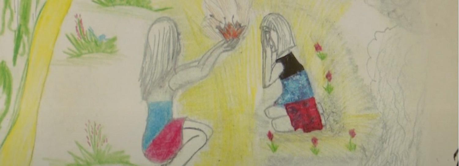 Выставку «Донбасс в огне глазами детей» открыли в Новосибирске