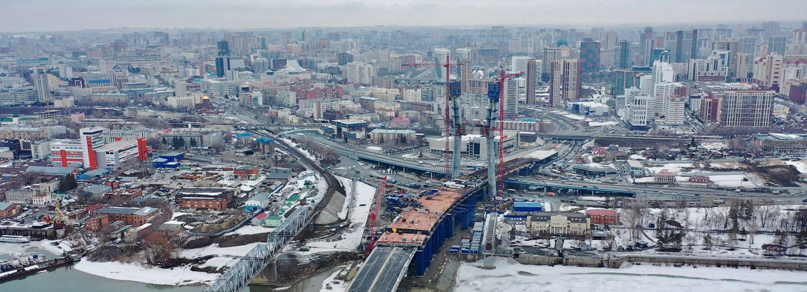 Завершено строительство пилона четвёртого моста в Новосибирске