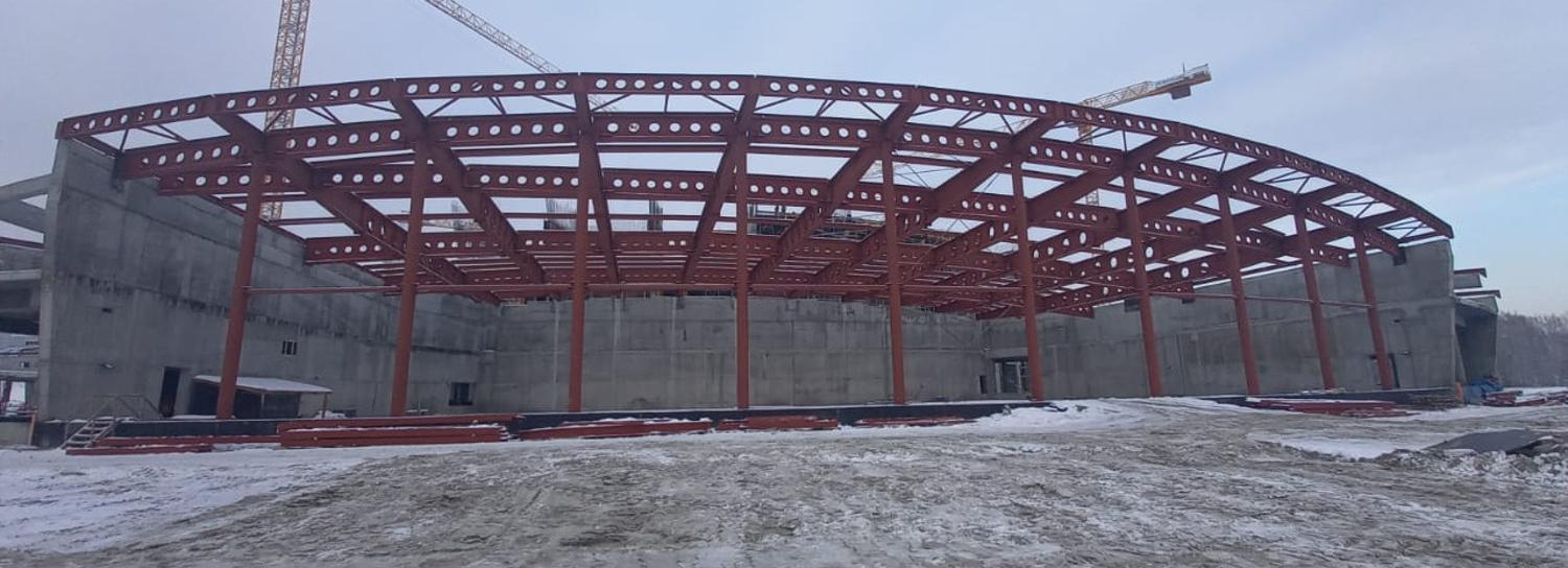 На стройке ЛДС в Новосибирске возводят четвёртый этаж из шести