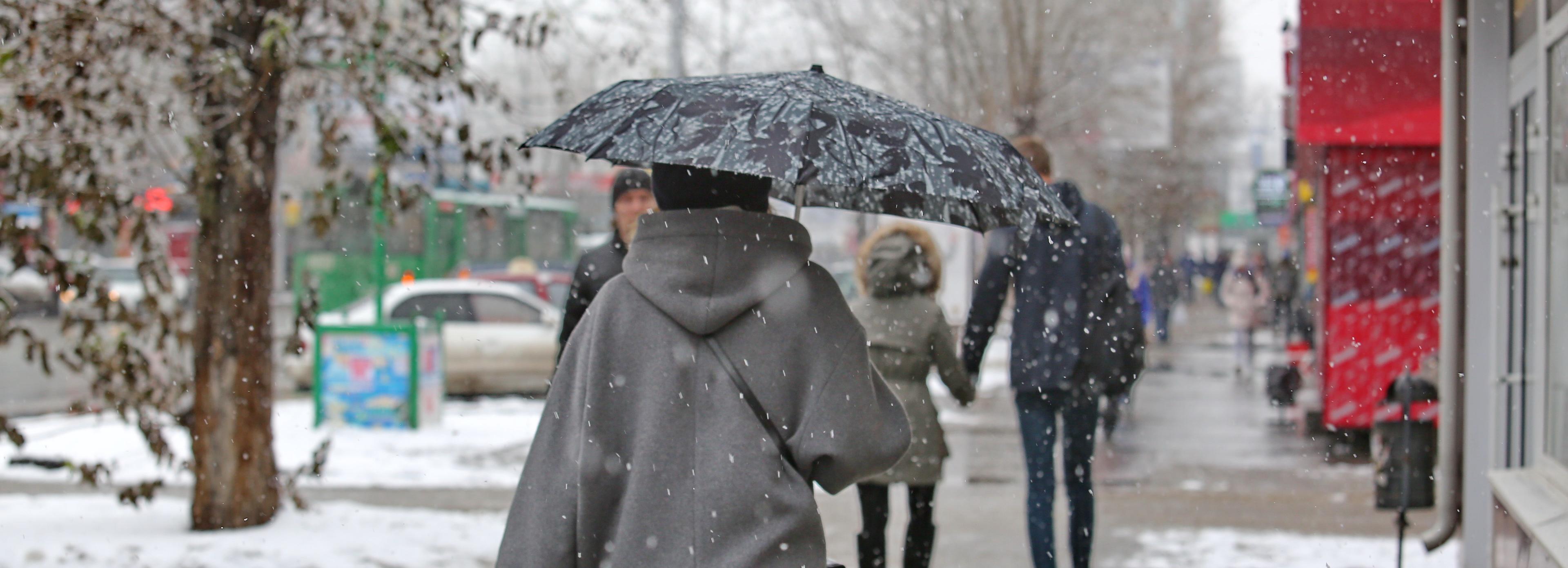 Снег с дождём зарядит в Новосибирске до середины следующей недели