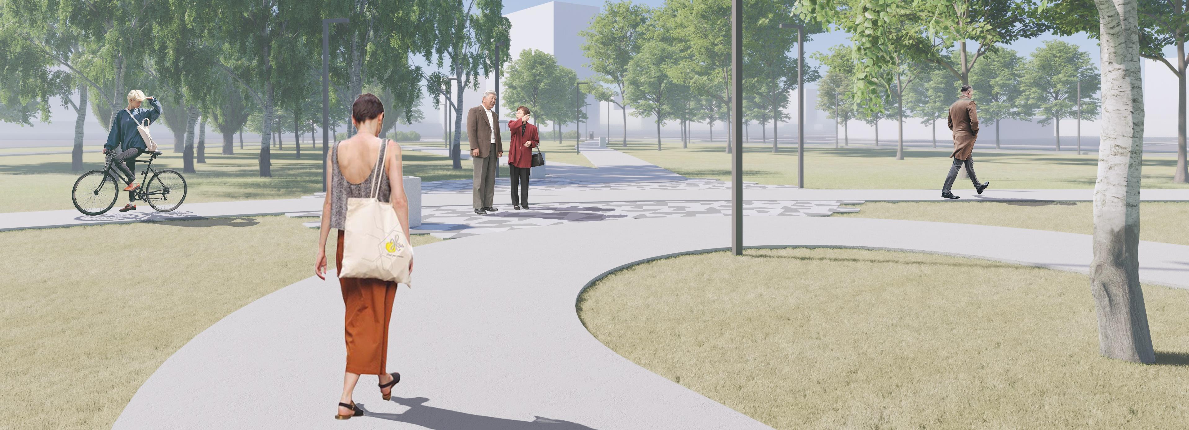 Треугольники с шестерёнками будут освещать сквер рядом с заводом «Элсиб»