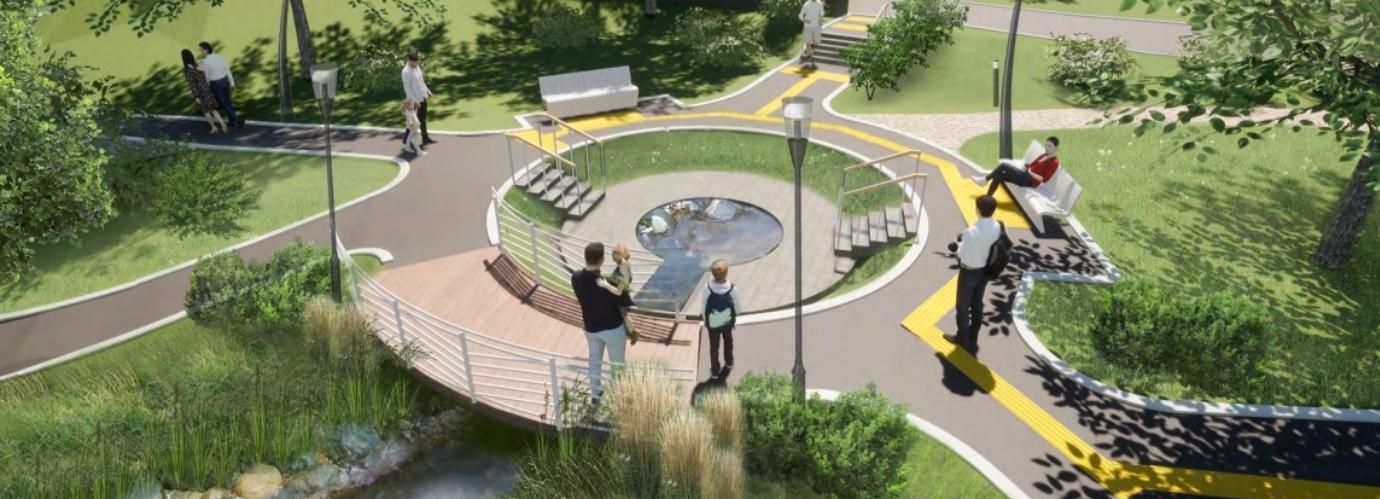 Сцена, кафе и родник: для парка в пойме Ельцовки разработали дизайн-проект