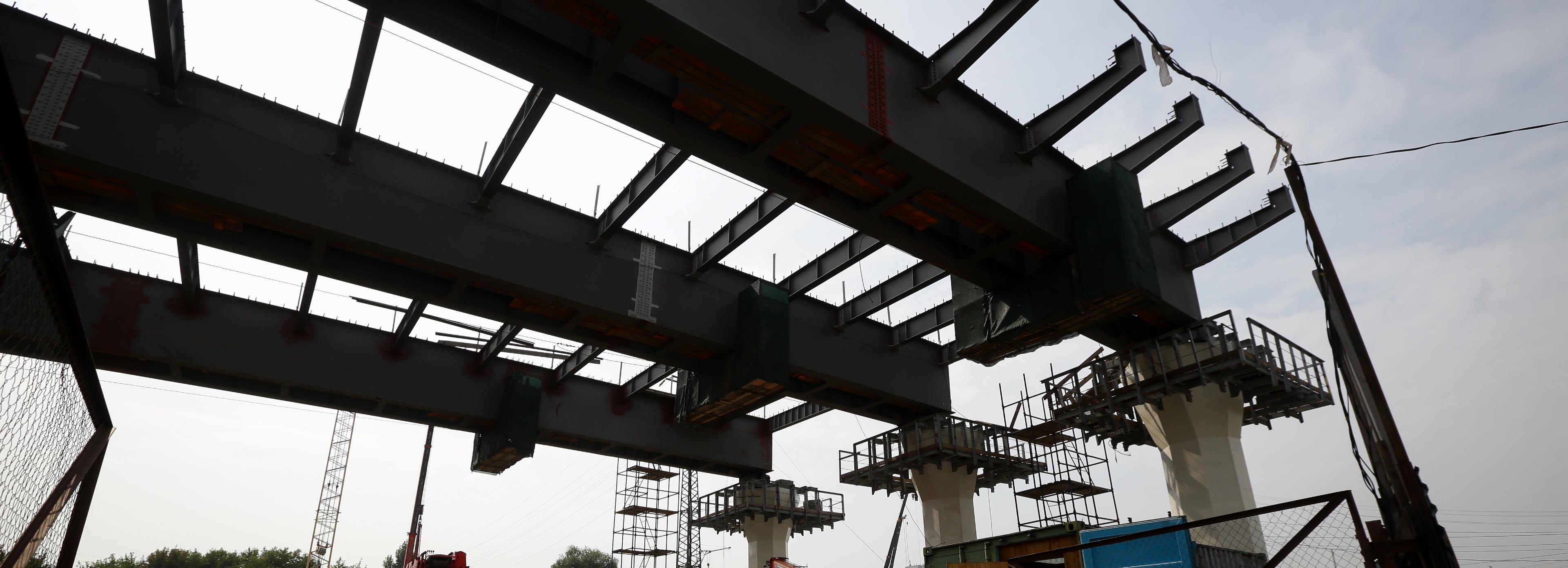 Готовы 70% опор эстакады четвёртого моста на левом берегу Новосибирска