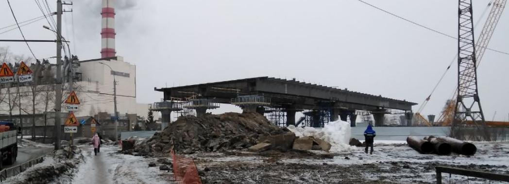 Два пролёта 400-метровой эстакады возвели на площади Энергетиков