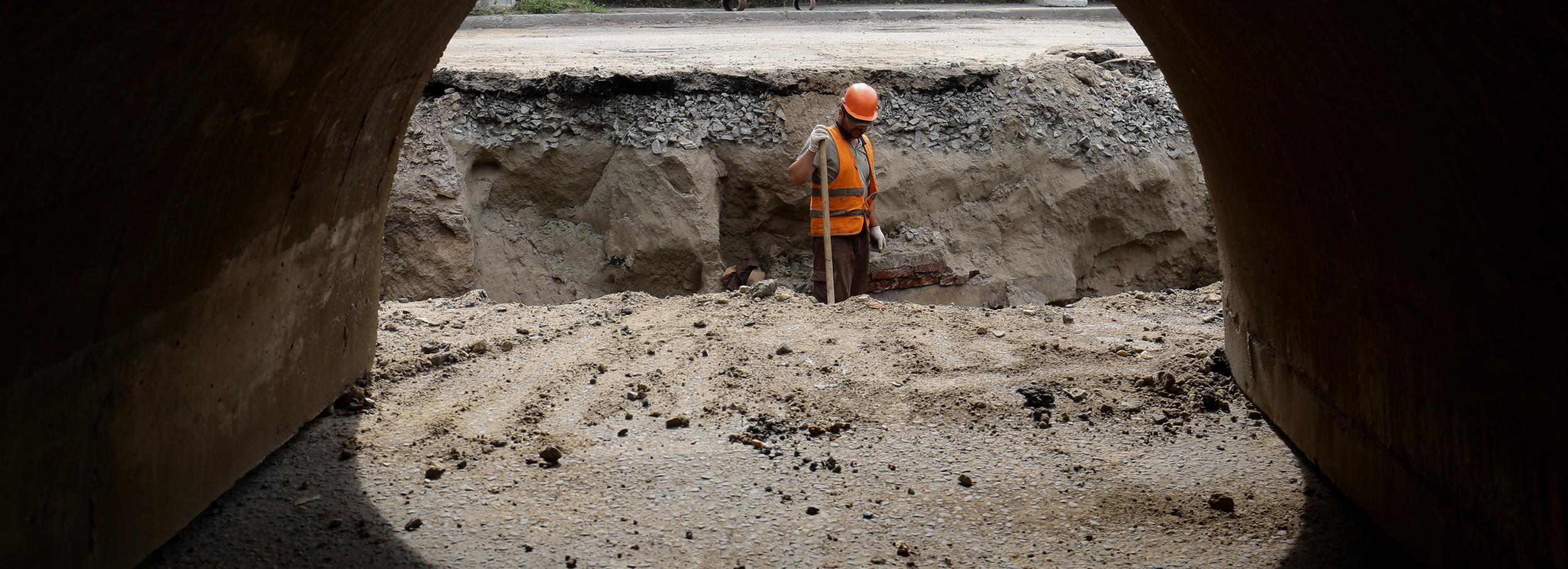 Улицу Военную напротив ТРЦ «Аура» сузили на три метра