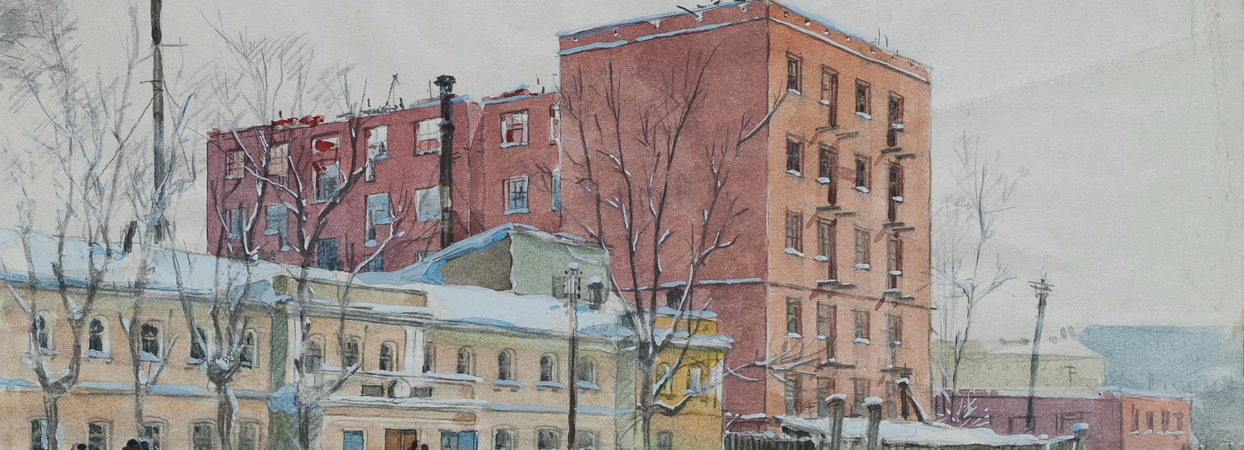 Акварельный Новосибирск — каким он был в середине ХХ века