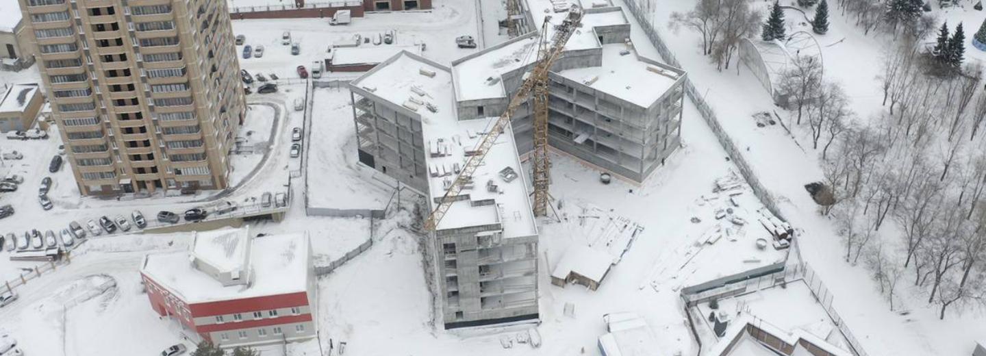 Более 6000 кубометров бетона ушло на каркас новой 16-й поликлиники