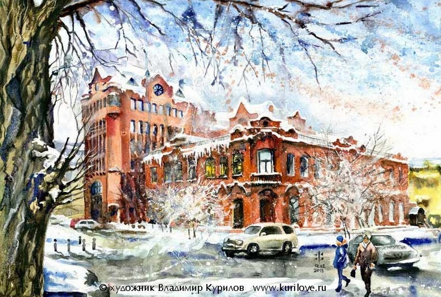 Красочный Новосибирск начала XXI века — в дерзких акварелях архитектора