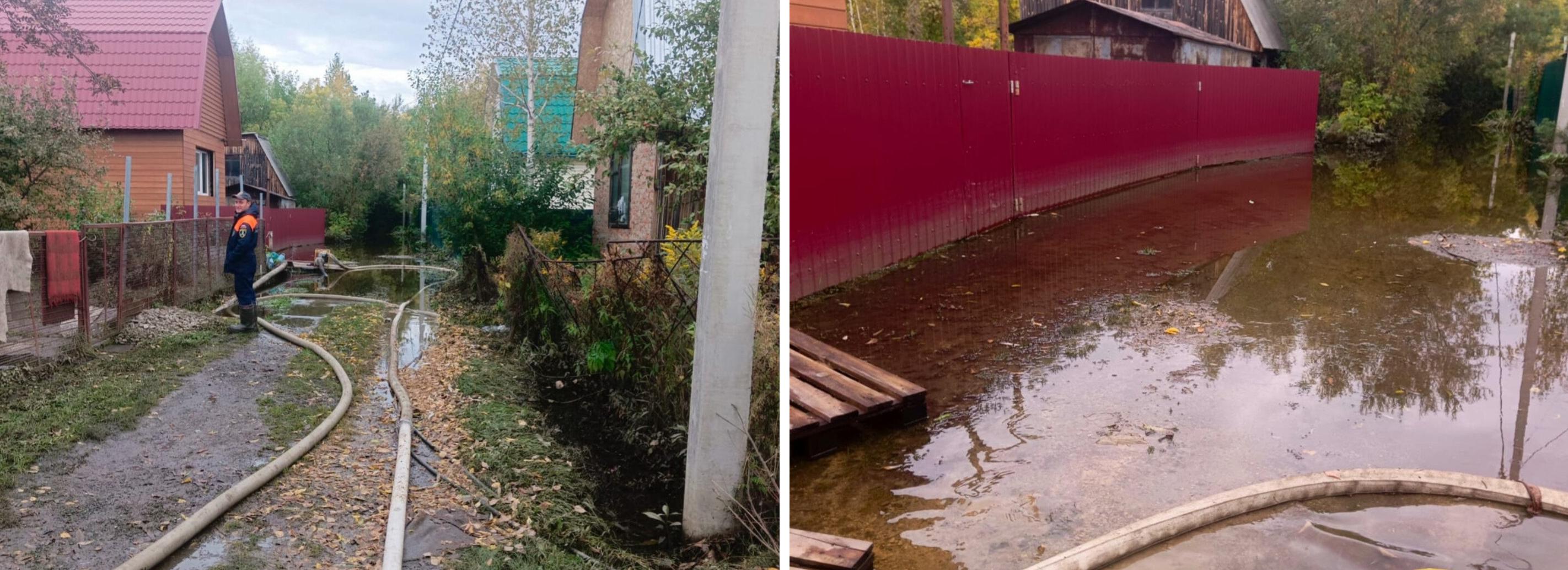 Из затопленного СНТ «Метростроитель» откачали 5800 кубометров воды