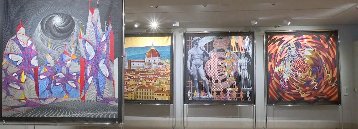 Написанные шприцем картины показывают в белом зале «Победы»