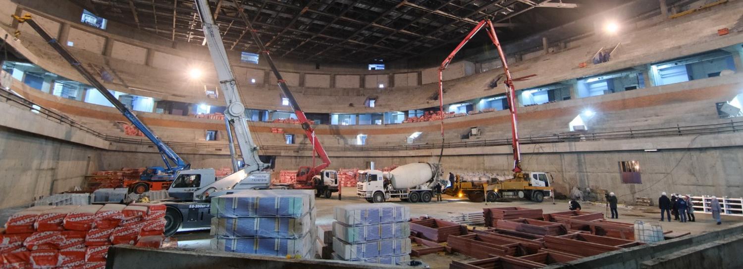 На всех шести этажах ЛДС в Новосибирске смонтировали перегородки