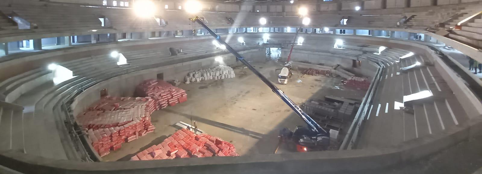 Малую арену ЛДС в Новосибирске готовят к внутренней отделке