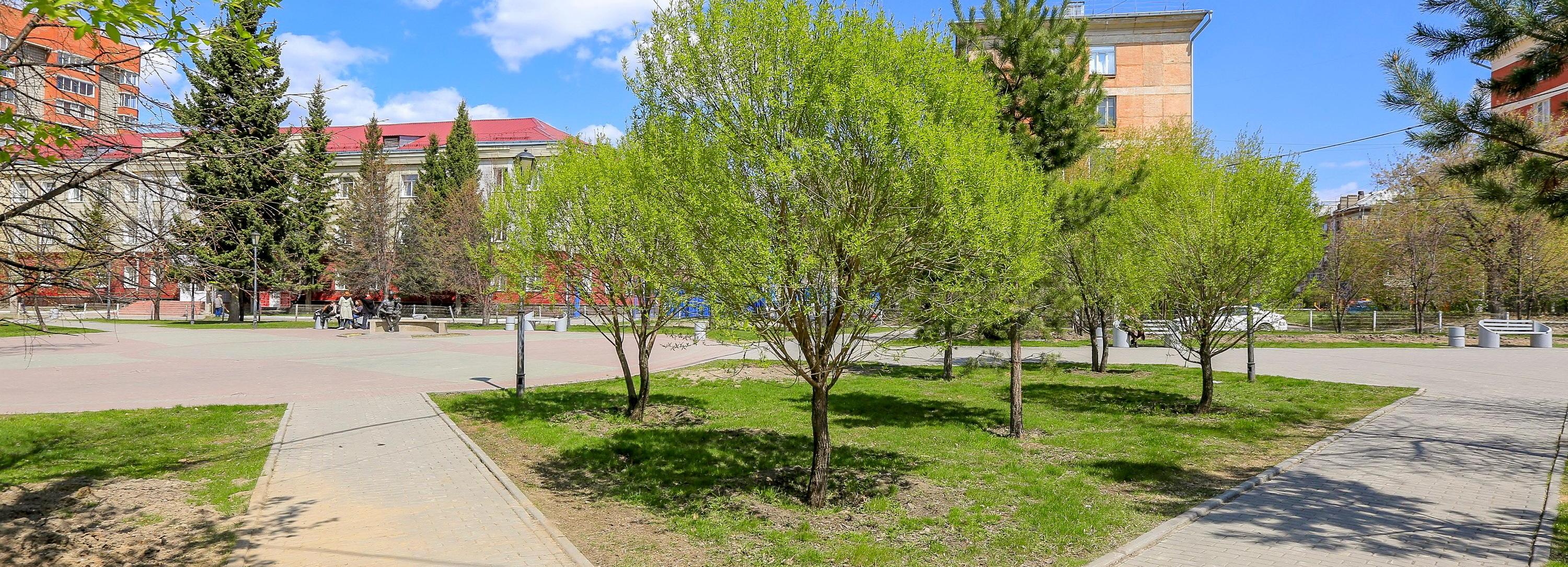 Фонари появятся к осени в сквере «Учительский» в Новосибирске