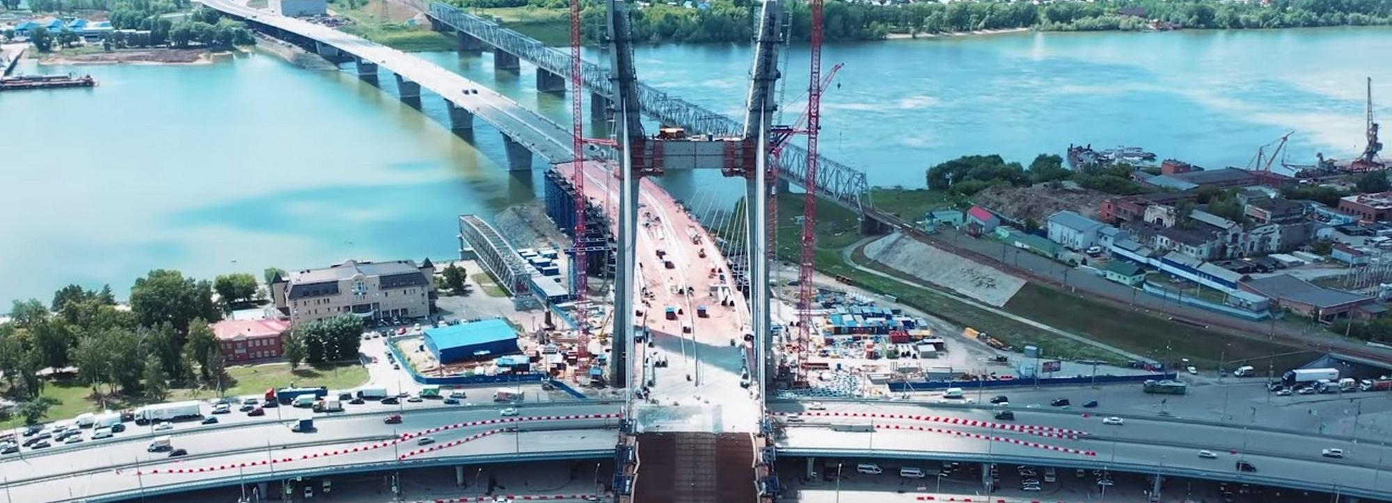 Строительство четвёртого моста вышло на финишную прямую: смотрим с дрона