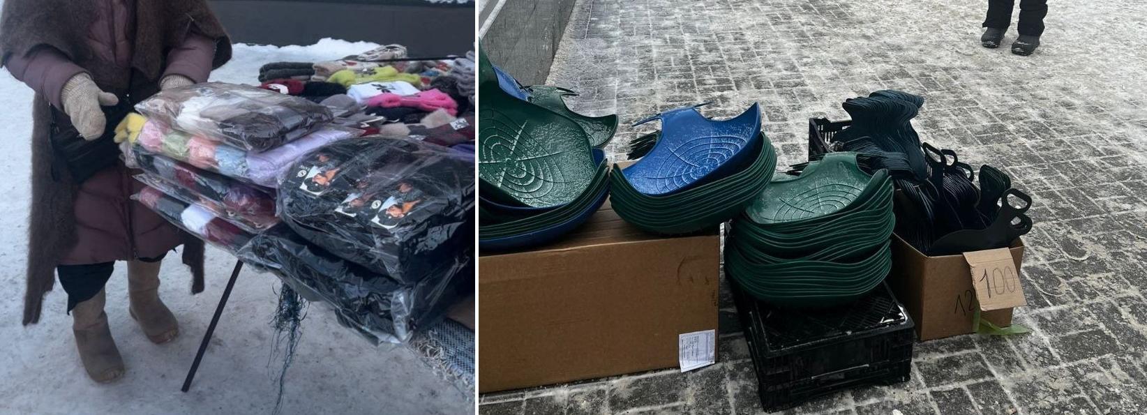 Уличную торговлю носками и ледянками остановили в Новосибирске