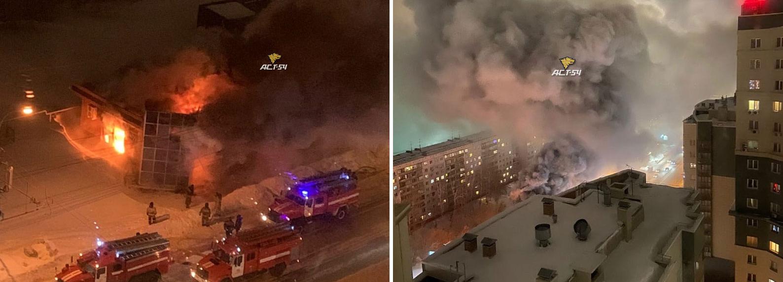 Крематорий сгорел на улице Фрунзе в Новосибирске