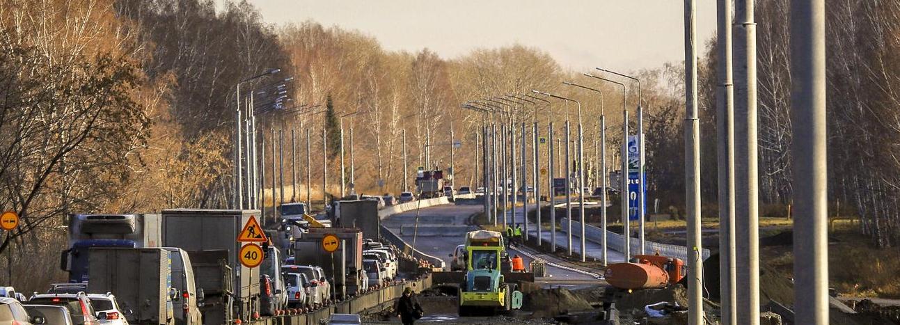 На развязке Северного обхода Новосибирска построили 5,1 км освещения