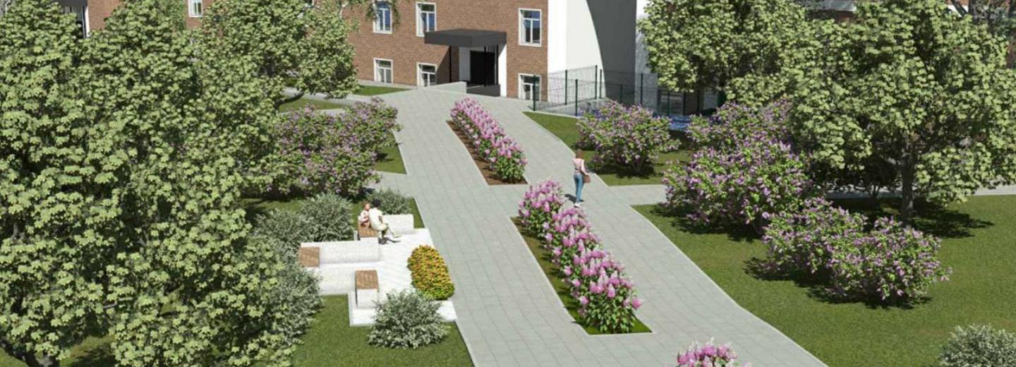 Мэр Кудрявцев: сквер начали создавать на месте ДК имени Клары Цеткин