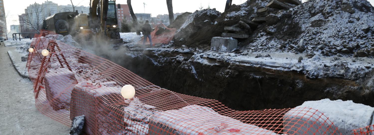 Улицы Селезнёва и Писарева сузили из-за ремонта теплотрассы