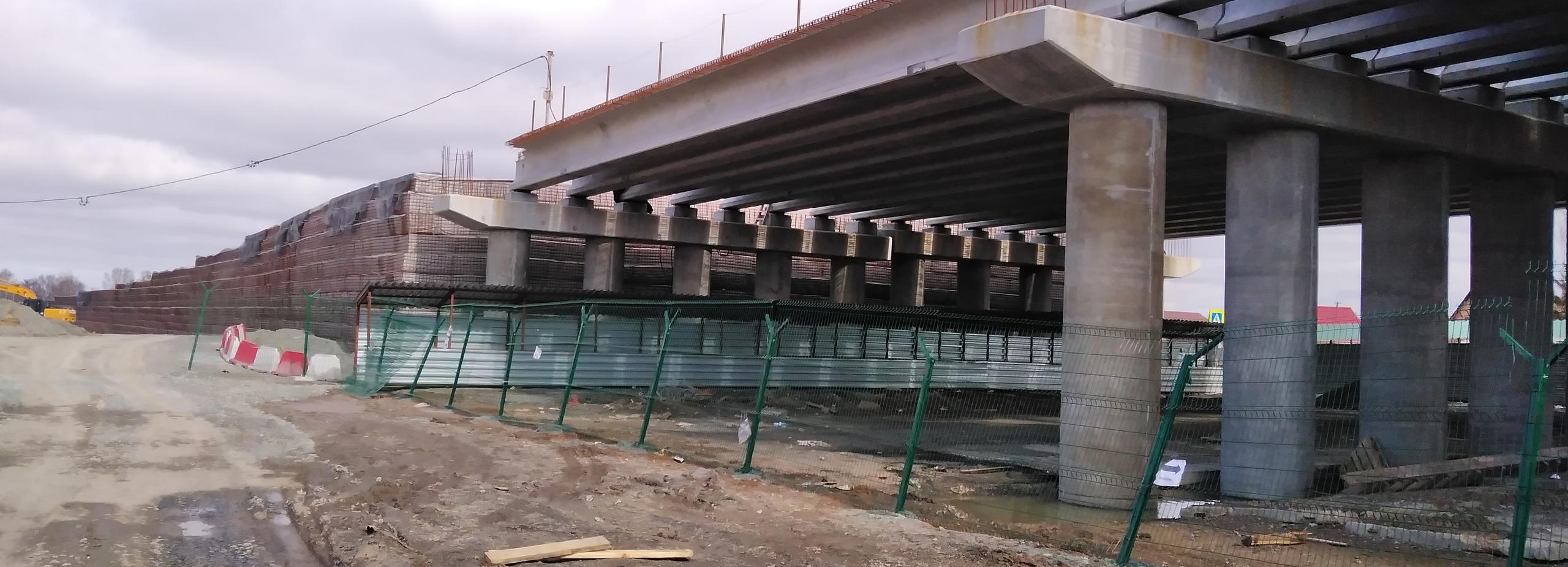 Огромную автомобильную эстакаду возвели на восточном въезде в Новосибирск