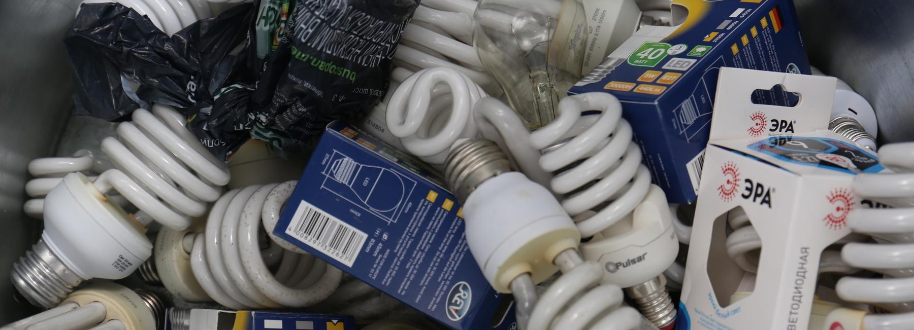 Экомобиль собирает энергосберегающие лампы и градусники у новосибирцев