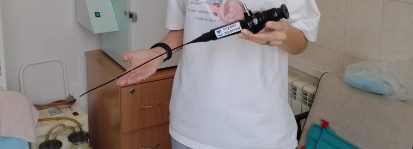 Новый аппарат для лор-исследований получила поликлиника №17