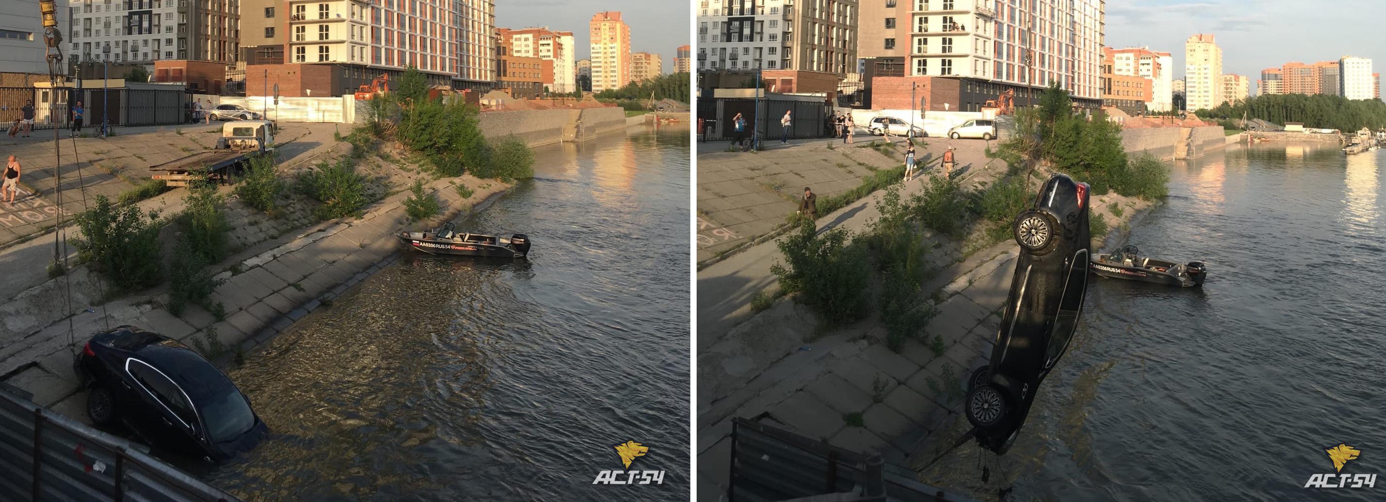 Водолазы подняли люксовую иномарку со дна Оби