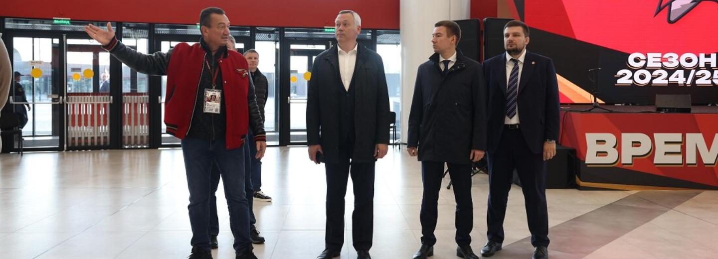 Новосибирский губернатор посетил академию хоккейного «Авангарда» в Омске