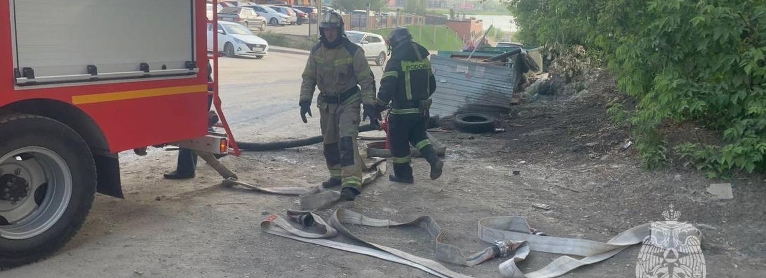 Поджог тополиного пуха вызвал пожар возле школы в Новосибирске