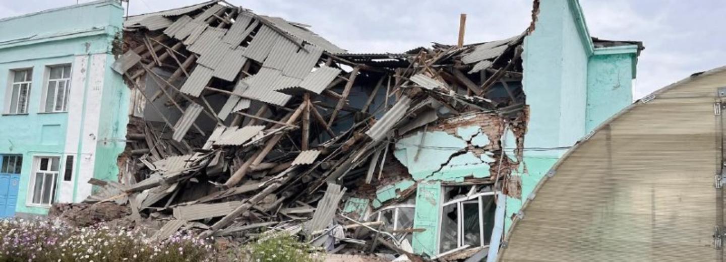 Событие по-настоящему страшное — губернатор об обрушении школы в Татарске