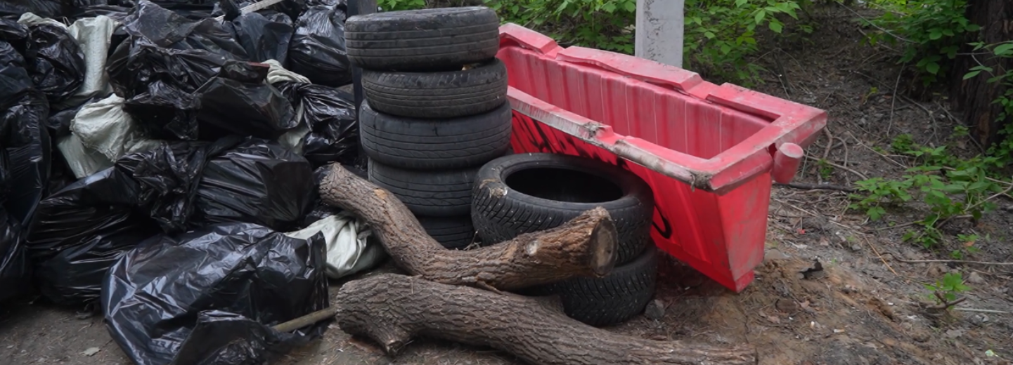 Шины и диваны нашли на «Чистых играх» в Детском парке Первомайки