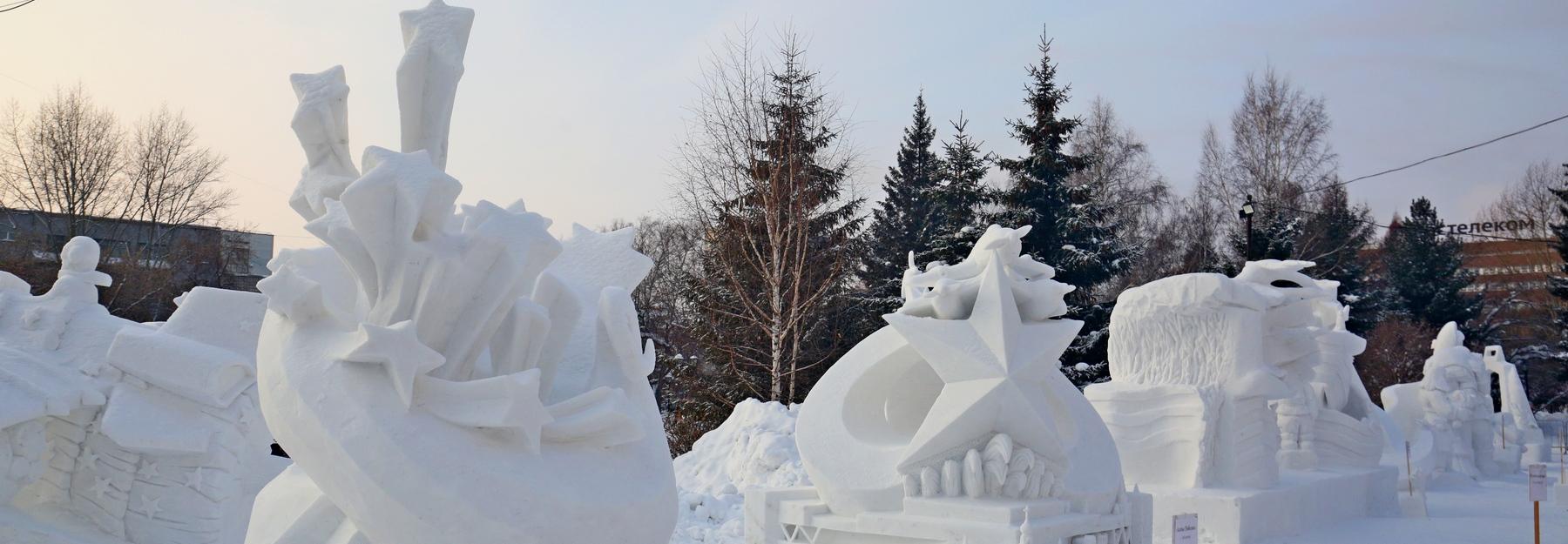 Ночные ведьмы и Журавли победили в новосибирском конкурсе снежных скульптур