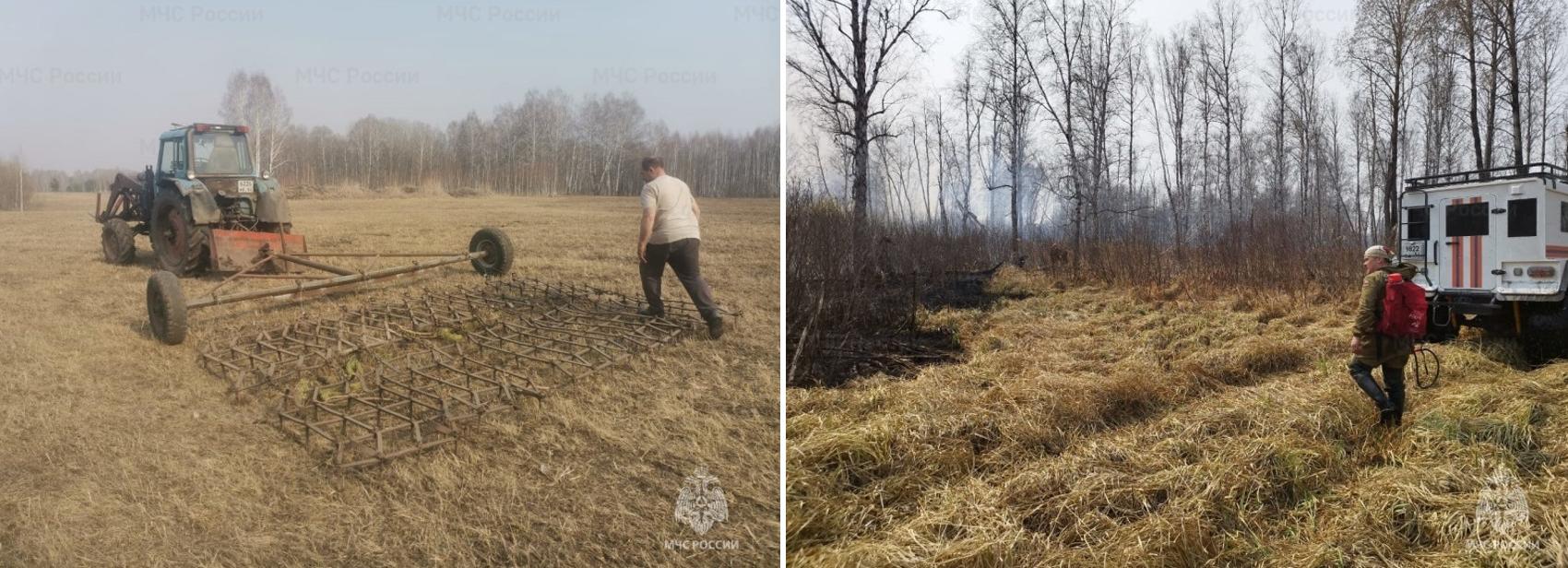 Целую деревню эвакуировали из-за пожара в Новосибирской области