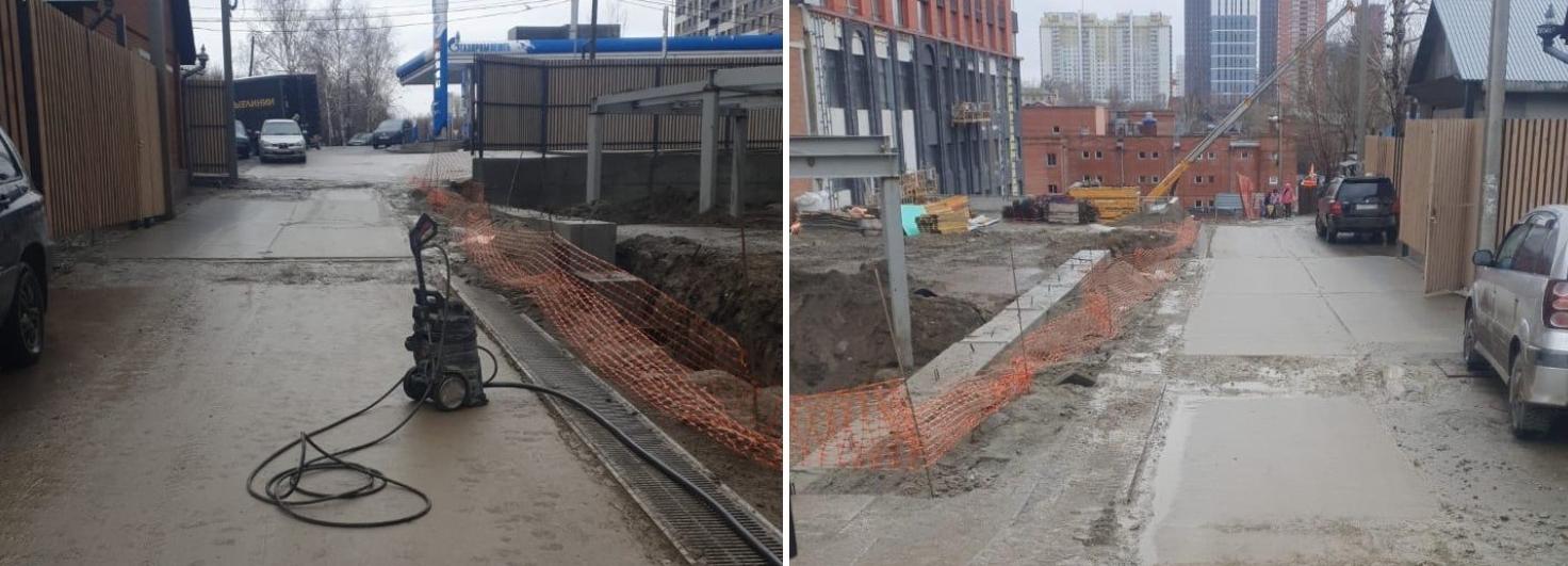 Выезд со стройплощадки привели в порядок после жалобы новосибирца