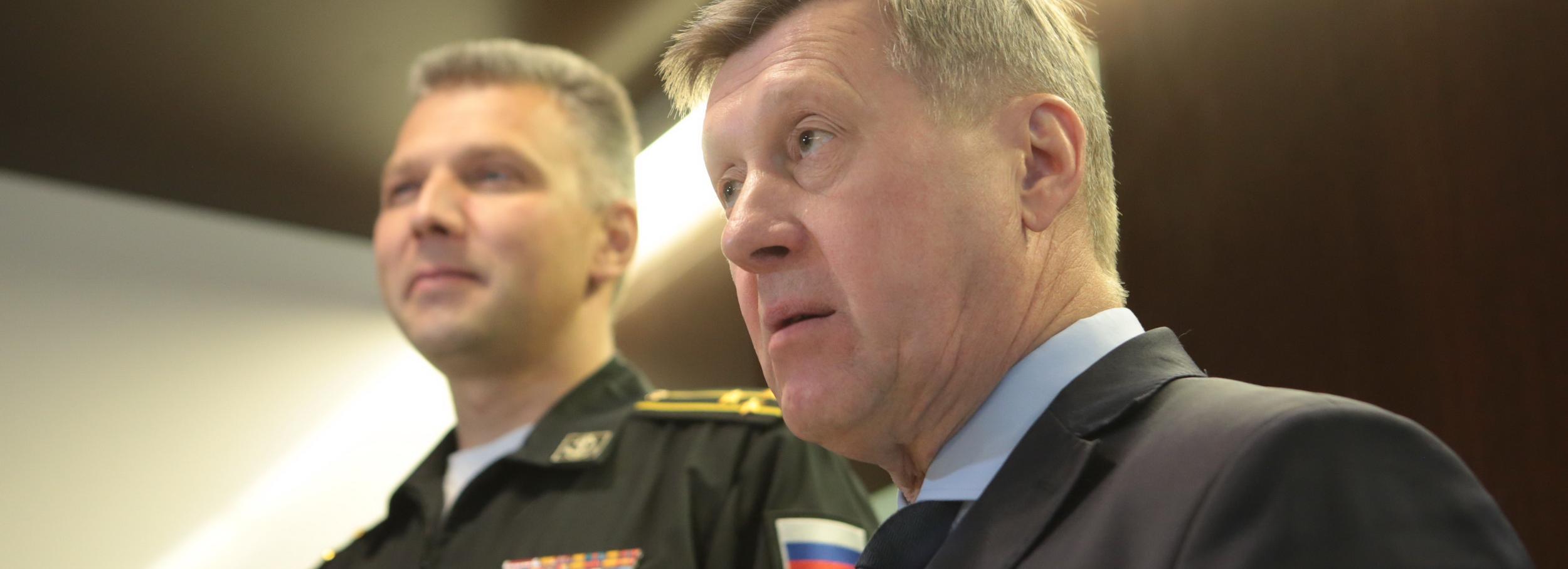 Мэр Локоть — командиру подлодки «Новосибирск»: «Радуемся успехам экипажа»