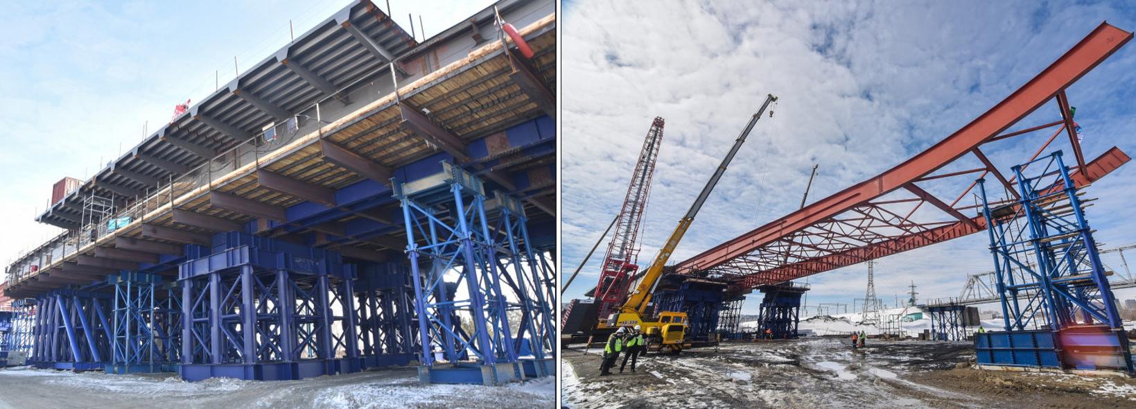 Строители начали надвижку пролёта четвёртого моста в Новосибирске