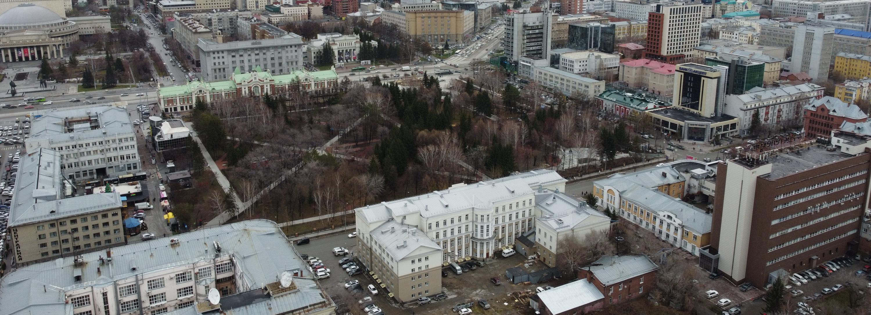 Работы в Первомайском сквере Новосибирска закончат в 2024 году